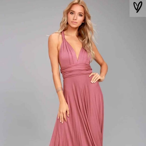 Lulus tricks of the trade maxi dress rose - Picture 1 of 4